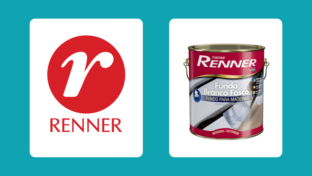 Duas empresas com o nome Renner: loja de roupas e marca de tintas.